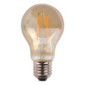 ΛΑΜΠΑ ΚΟΙΝΗ LED CROSSED FILAMENT 7W E27 2400K 220-240V GOLD GLASS DIMMABLE